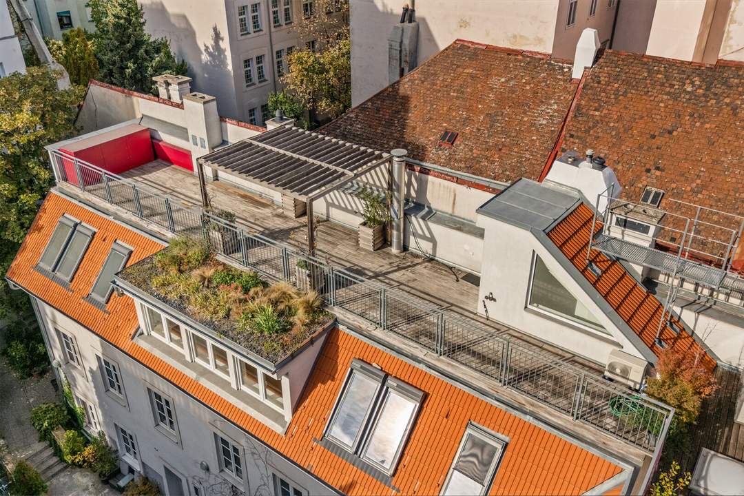 Urbanes Wohnen mit großzügiger Dachterrasse im Herzen von Neubau