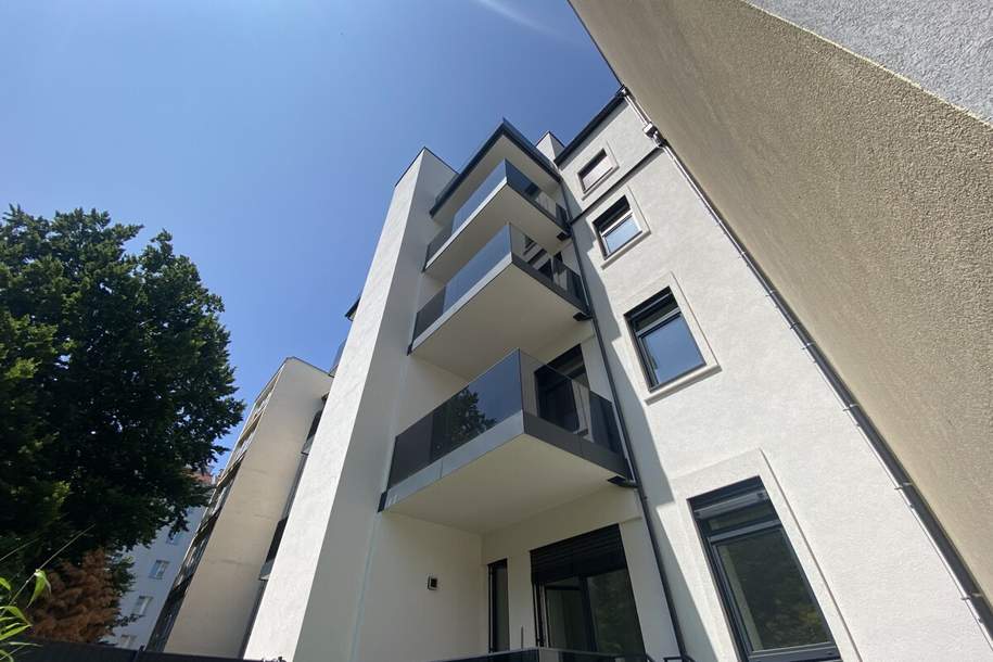 GRÜNBLICK - Balkonwohnung mit 3 Zimmer - Altbau reloaded mit Wärmepumpe und Freifläche, Wohnung-kauf, 442.000,€, 1210 Wien 21., Floridsdorf