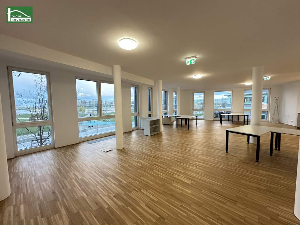 Büro mit Urlaubsfeeling! Arbeiten mit Blick auf den Asperner See - Moderne Bürofläche in der Seestadt - JETZT ANFRAGEN