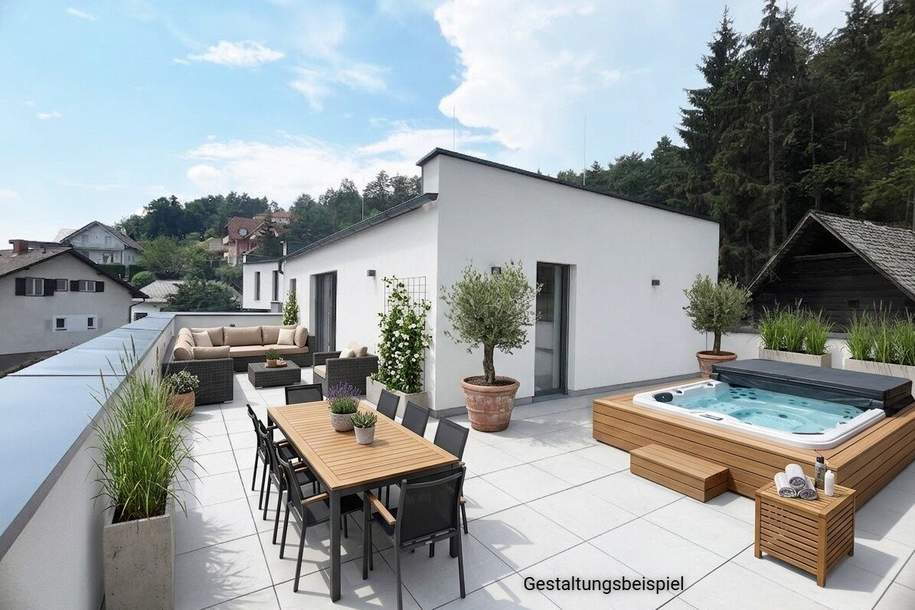 EXKLUSIV - Weiz von oben - Design von morgen - Penthouse zum TOP-PREIS mit Panorama-Terrasse, Garten & Kellerstöckl, Wohnung-kauf, 479.000,€, 8160 Weiz