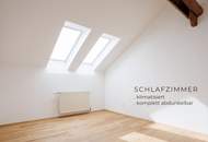 Hochwertig sanierte DG-Maisonette nahe Schönbrunn: Hofseitige Terrasse mit Weitblick, Klimaanlage