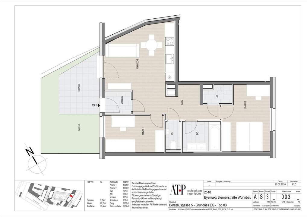 Moderne 3-Zimmer Gartenwohnung in unmittelbarer Nähe zur SCN