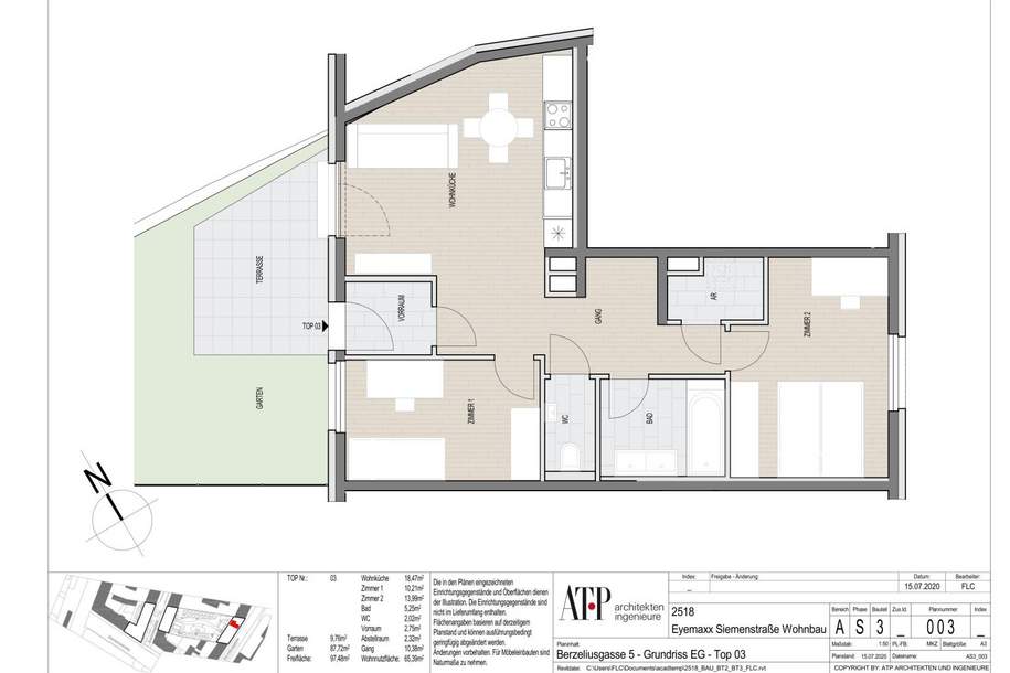 Moderne 3-Zimmer Gartenwohnung in unmittelbarer Nähe zur SCN, Wohnung-miete, 1.349,00,€, 1210 Wien 21., Floridsdorf