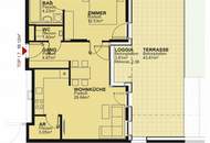 Provisionsfreie, moderne 2-Zimmer Wohnung inklusive riesiger Terrasse