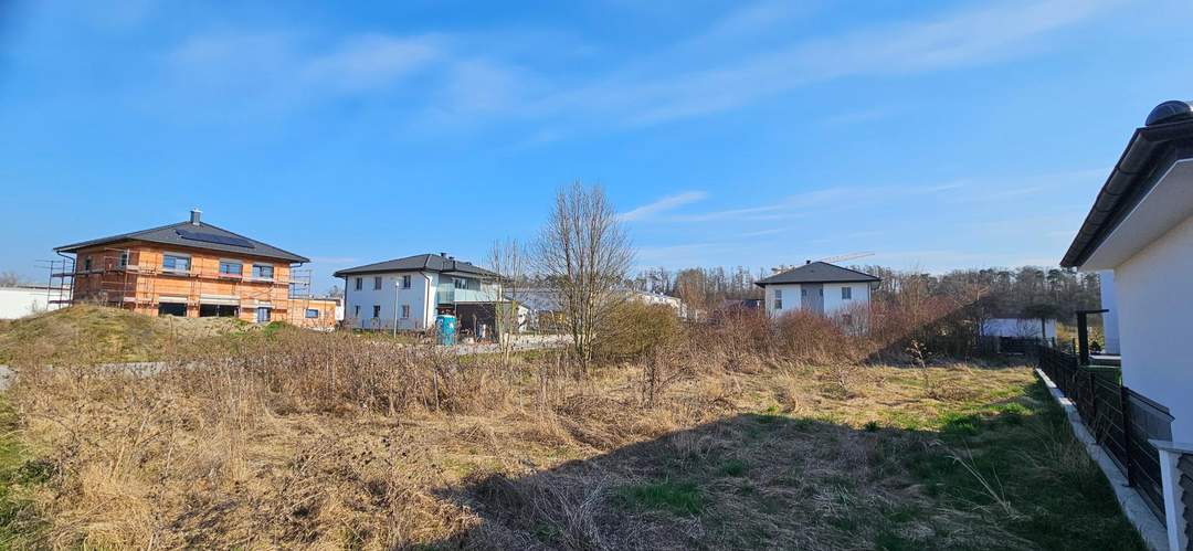 Aufgeschlossenes Eckgrundstück am Stadtrand von Enns ohne Bauzwang