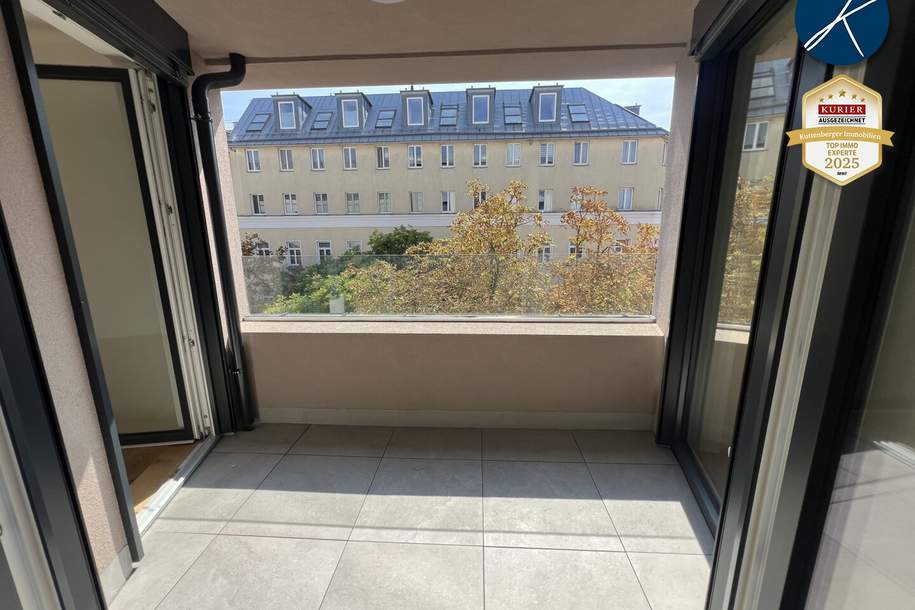 *Superprojekt: ''Über den Baumwipfeln" Top 44 Erstklassige 2-Zimmer Loggia-Wohnung + TRAUMHAFTE SÜDAUSRICHTUNG mit Blick auf die Kastanienbäume, Wohnung-miete, 1.299,00,€, 1100 Wien 10., Favoriten