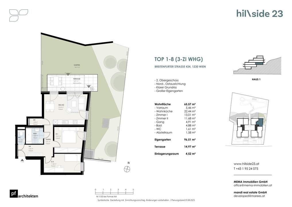 Charmante 3-Zimmer-Wohnung mit 88 m² Garten zu verkaufen!