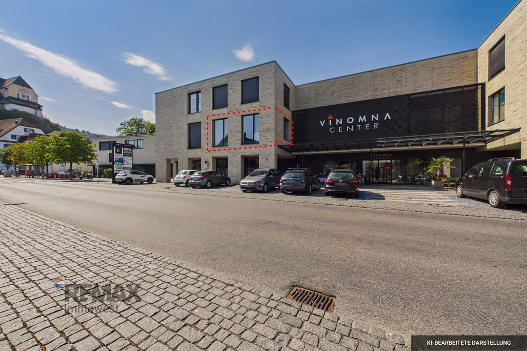 Geschäftsfläche mit optimaler Sichtbarkeit im Einkaufszentrum