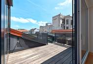 Außergewöhnliche DG-Maisonette mit 2 Terrassen beim Naschmarkt mit Garage im Haus