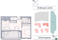 IU – Traumhafte 2-Zimmer DG-Wohnung mit Terrasse