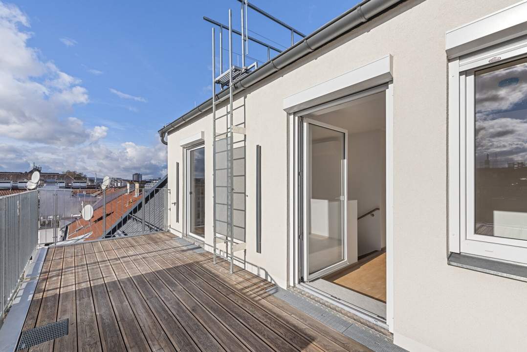 Herrliche 2 Zimmer Maisonette mit traumhafter Terrasse und Einbauküche
