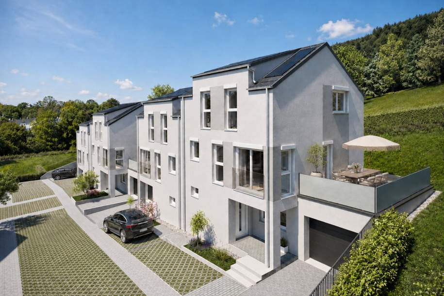 Naturnah Wohnen mit Wien-Anbindung | Ziegelmassiv-Doppelhaus mit nachhaltigem Energiekonzept, Haus-kauf, 694.900,€, 2384 Mödling