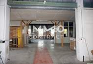 Große Lagerhalle auch beheizbar und Nebentrakt mit 740 m² Nutzfläche (Einfahrtstor 350x470) Industrieboden.