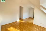 Moderne Dachgeschosswohnung mit großer Terrasse nahe Arthaberplatz in ruhiger Seitengasse! Hohe Decken und Traumbad mit Fenster