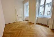 SALZTORGASSE, ERSTBEZUG, 58 m2 Altbauwohnung, Wohnküche, 1 Zimmer, Duschbad, Parketten, 1. Liftstock