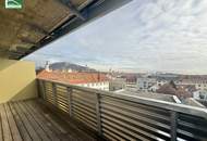 Attraktive 2-Zimmer-Stadtwohnung mit Balkon, Blick auf den Schlossberg und Stellplatz in der Tiefgarage
