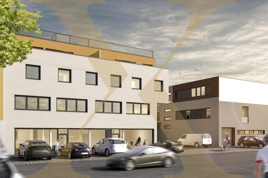 PROVISIONSFREI! 1-Raum-Büro mit Allgemeinflächen an der Salzburger Straße in Linz zu vermieten - Baustart bereits erfolgt!, Gewerbeobjekt-miete, 640,93,€, 4020 Linz(Stadt)