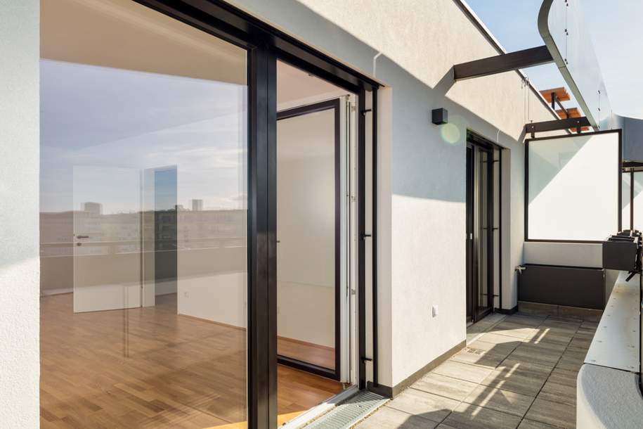 Dachgeschoß - ruhige Hofseite - Sonne! 2 Zimmer mit Terrasse - direkt vom Bauträger, Wohnung-kauf, 451.000,€, 1100 Wien 10., Favoriten