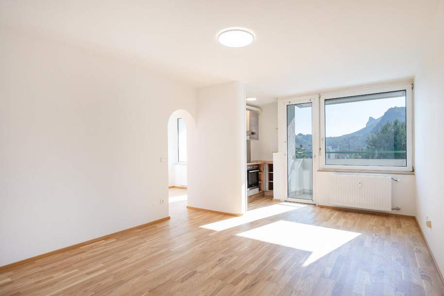 Ihr neues Zuhause: Attraktive neu renovierte 2 Zimmer Starter-Wohnung mit Loggia und Tiefgaragenstellplatz, Wohnung-kauf, 269.000,€, 5020 Salzburg(Stadt)