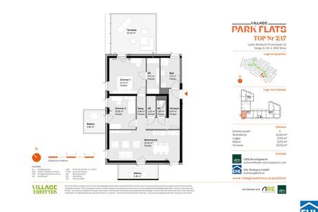 Zukunftssicher investieren in Wiens begehrtem Stadtteil – PARK FLATS, Wohnung-kauf, 554.000,€, 1030 Wien 3., Landstraße