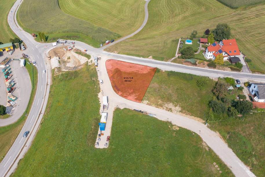 Wohnen im Grünen & doch stadtnah! 881m² Baugrund mit traumhaftem Ausblick in ruhiger/grüner Lage!, Grund und Boden-kauf, 115.000,€, 4441 Amstetten