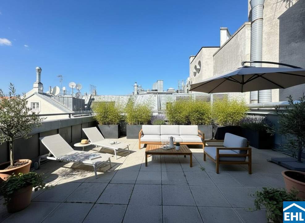 Dachterrassen-Wohntraum mit Klimaanlage** Altbauflair und modernstes Wohnen im Herzen Wiens!