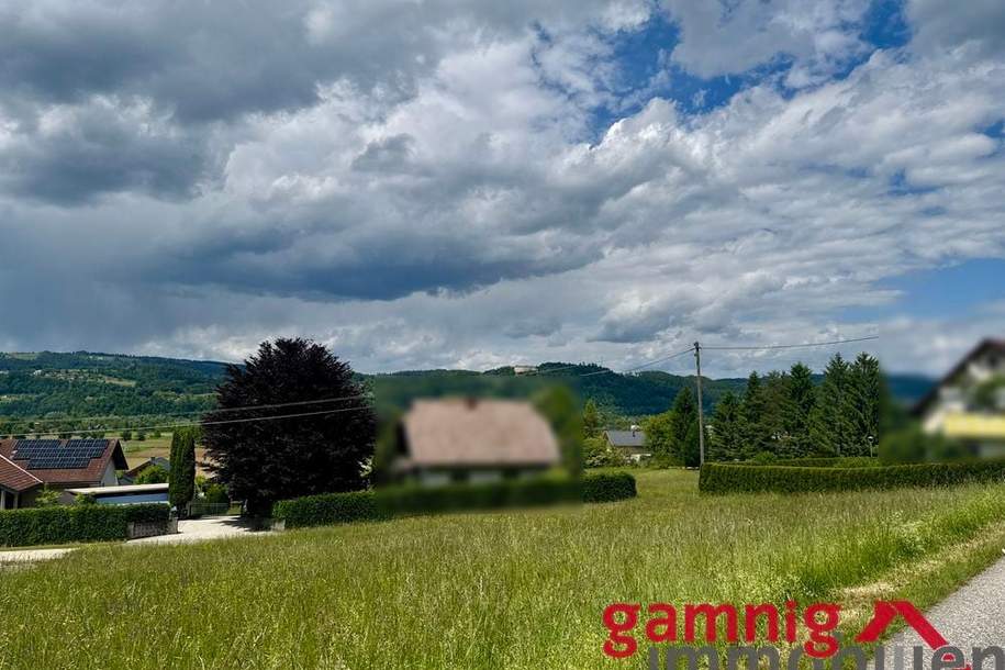 Aufgeschlossenes Grundstück im Ortsteil Dornach im schönen Rosental mit wunderbarer Aussicht, Grund und Boden-kauf, 98.000,€, 9170 Klagenfurt Land
