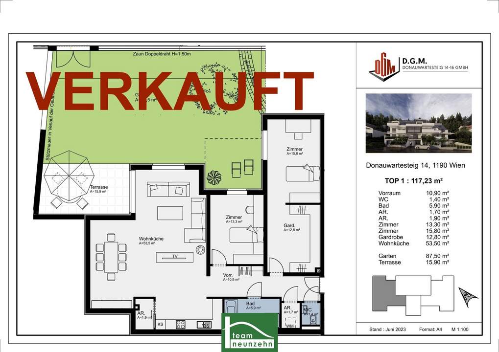 (VERKAUFT) Wieder normale Preise. Gartenwohnung mit eigenem Eingang, Neubau in Hanglage beim Wald | amBergblick19