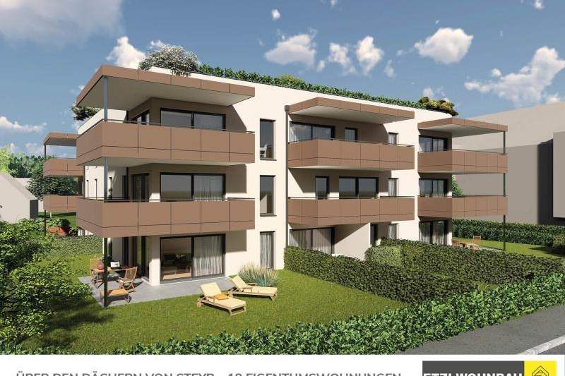 Über den Dächern von Steyr: Moderne Eigentumswohnung ab € 373.510,-, Wohnung-kauf, 373.510,€, 4400 Steyr(Stadt)