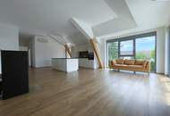 Großzügig. Hell. Ungestört. Penthouse-Feeling mit riesigen Fensterfronten und 40 m² großer Terrasse im Zentrum von Unterwaltersdorf!