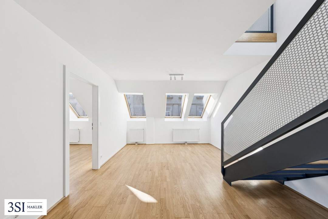 Exklusive Dachgeschoss-Maisonette mit Terrasse und Galerie – Wohnen über den Dächern Wiens