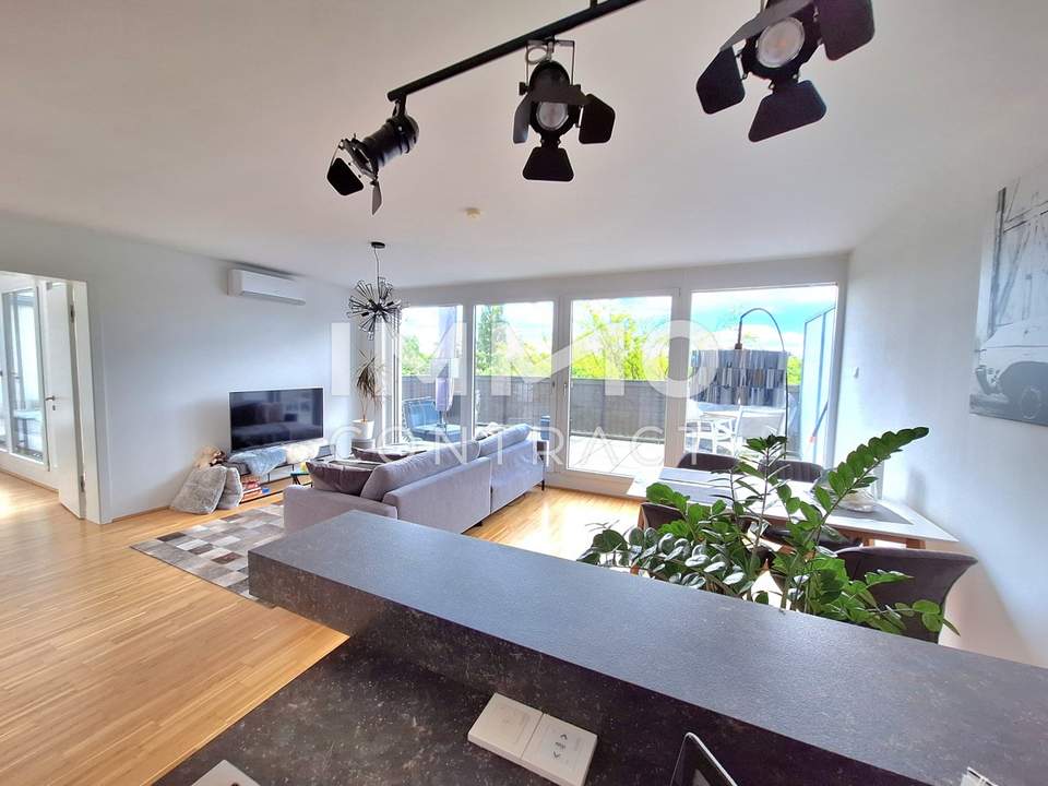 Terrassentraum am Biberhaufenweg; 2 Zimmer; 2 Terrassen mit insgesamt 38m²