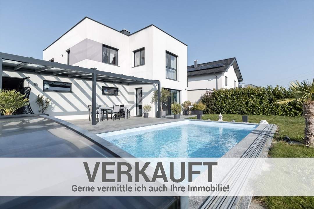 VERKAUFT - "Traumhaus mit Pool, Doppelgarage & Gartenparadies, Nähe Tulln"
