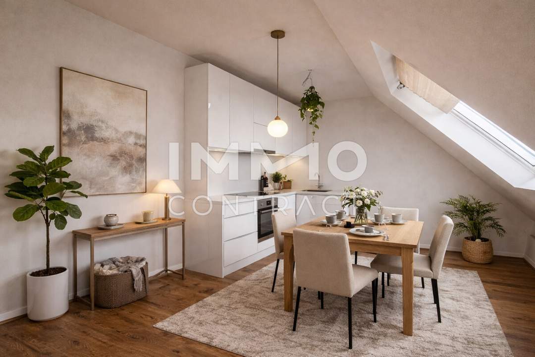 Exklusive 2-Zimmer-DG-Wohnung mit Weitblick und außergewöhnlichem Lichteinfall