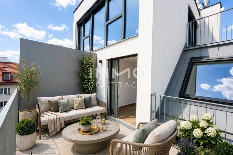 Attraktive Anlageimmobilie in Toplage: 3-Zimmer-Dachgeschoßwohnung mit Terrasse & Weitblick, Wohnung-kauf, 445.600,€, 1120 Wien 12., Meidling