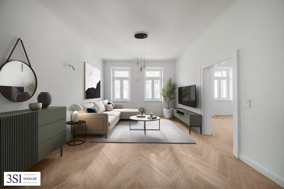 Kompakter Altbautraum mit Balkon: Hochwertig saniert und stilvoll gestaltet, Wohnung-kauf, 535.000,€, 1150 Wien 15., Rudolfsheim-Fünfhaus