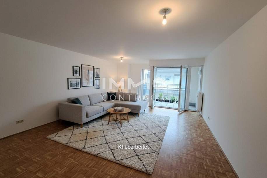 Schöne und zentrale 2-Zimmer Wohnung mit Loggia in der Kaisergasse 12 - 14 , Top 8, Wohnung-miete, 819,66,€, 4020 Linz(Stadt)