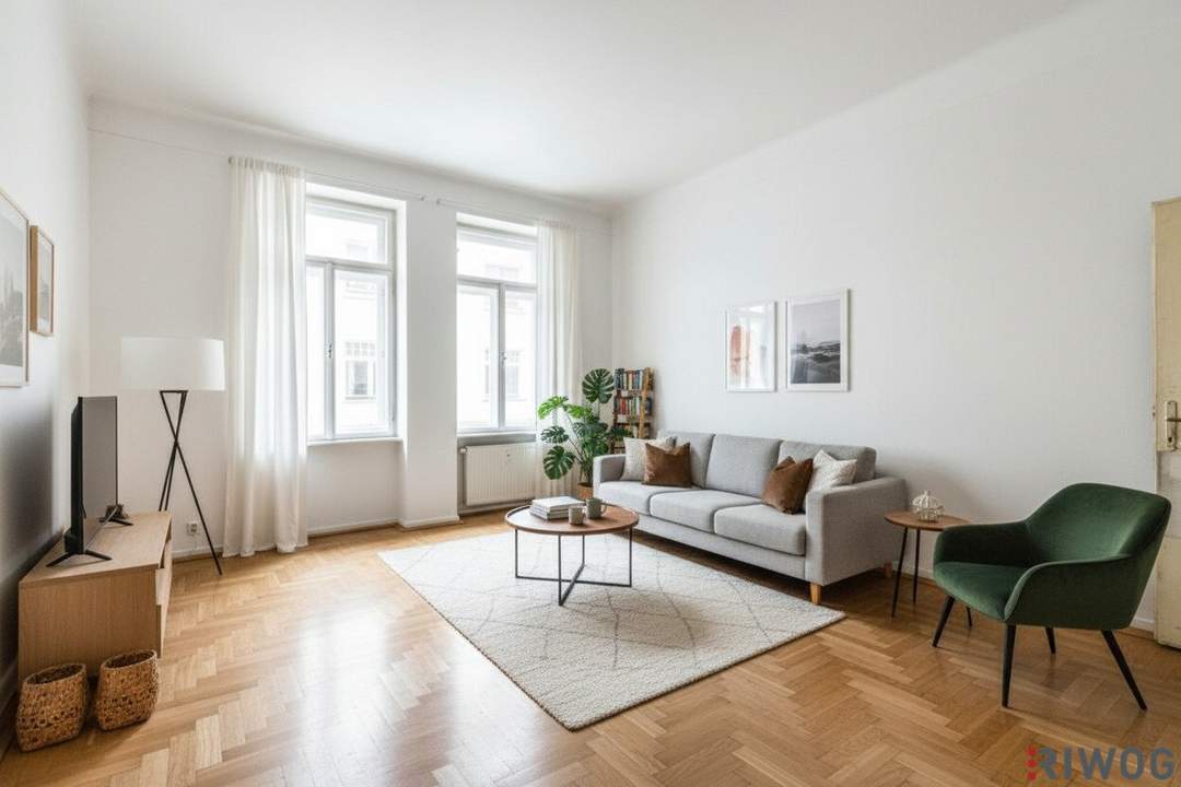 Sanierungsbedürftiger Altbau in imposantem Eckzinshaus | Hofseitiges Schlafzimmer | Nähe Stadthalle, Vogelweidpark, Lugner City