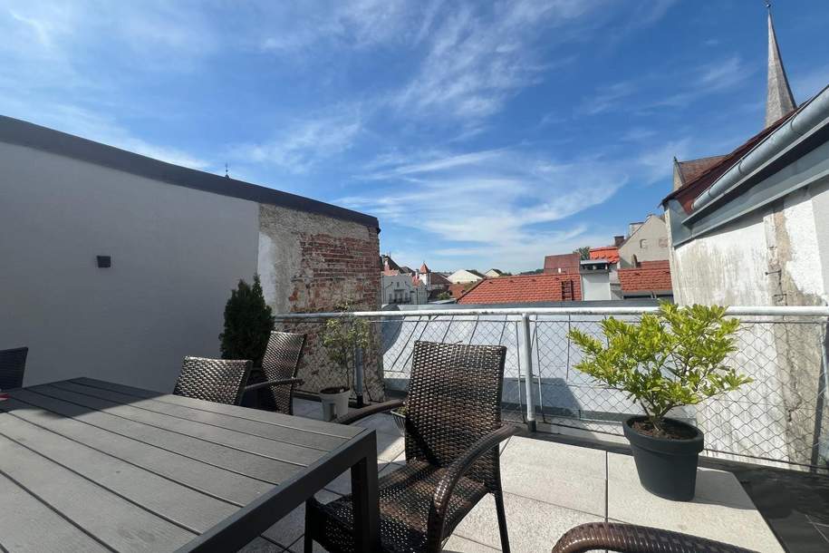 Stadthaus mit Geschäftslokal 2 Wohnungen & Dachterasse, Haus-kauf, 365.000,€, 5280 Braunau am Inn