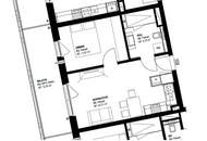 Pauschalmiete inklusive Warmwasser, Heizung & Kühlung - Moderne 2-Zimmer-Wohnung mit großzügigem Balkon (12,54 m²) und stilvoller Ausstattung