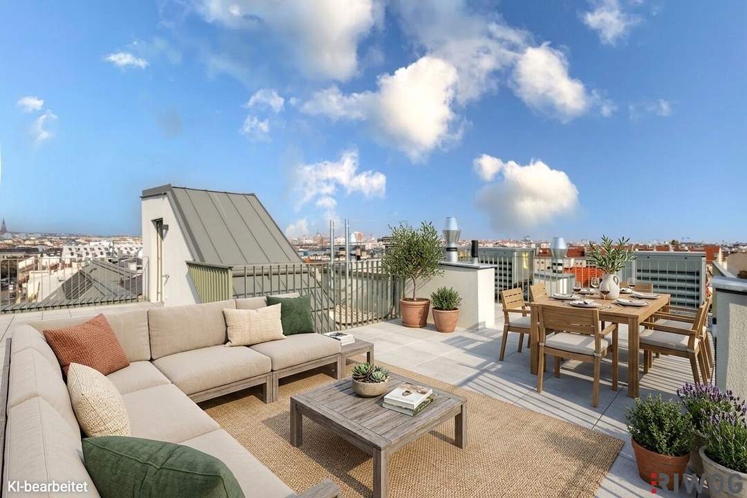 ROOFTOP. YOUR OWN. | DACHTERRASSE DER SUPERLATIVE INKL. STEFFL-BLICK | ERSTBEZUG | 2. DG | 4-Zimmer | TG-Stellplatz optional | Nachhaltiges Wohnbauprojekt