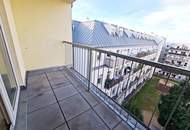 FAMILIENHIT, DACHGESCHOSS, 103 m2 Neubau mit Loggia und Balkon, Wohnküche, 3 Zimmer, Wannenbad, Parketten, Holbeingasse