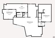 Luxus-Dachgeschoss 186,02 m² mit Terrasse, Designer-Inselküche & Spa-Bad – Weinbergblick + Poolnutzung - Voll möbliert