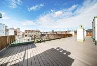 LUXUS-PENTHOUSE DIREKT AM NASCHMARKT! Grandiose Dachterrasse mit traumhaften Wienblick