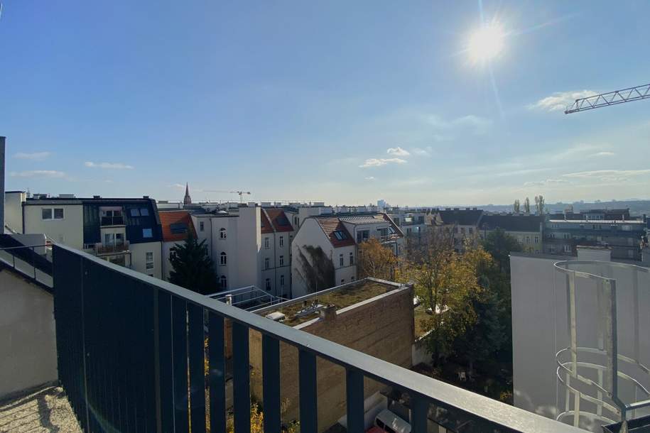 3-Zimmer Dachgeschoss-Maisonette Wohnung mit Balkon und südseitiger Innenhofterrasse | Schönbrunn-/Glorietteblick | Fernwärme | ERSTBEZUG, Wohnung-kauf, 724.900,€, 1150 Wien 15., Rudolfsheim-Fünfhaus