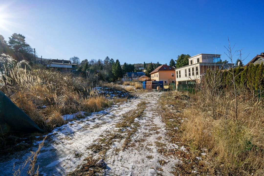 Baugrundstück in Grünruhelage in Gablitz – bewilligte Doppelhausplanung bereits vorhanden