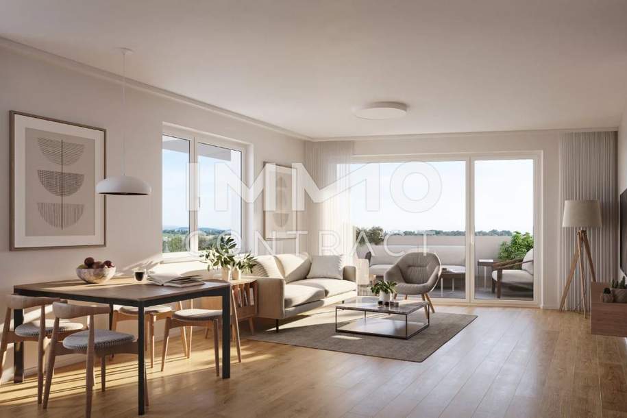 Gretls Garten : Provisionsfreier Erstbezug am Badeteich Hirschstetten - nahe U2 &amp; 36er Straßenbahn, Wohnung-kauf, 311.493,€, 1220 Wien 22., Donaustadt