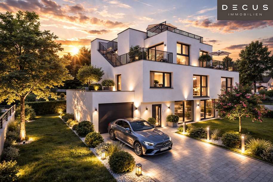 EINFAMILIENHAUS | DACHTERRASSE MIT RUNDUMBLICK | 200 m² WOHNFLÄCHE | 5 TERRASSEN | GARAGE | EIGENGARTEN | SCHLÜSSELFERTIG, Haus-kauf, 1.300.000,€, 1220 Wien 22., Donaustadt