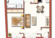 2-Zimmer-Terrassenwohnung / ruhige Lage im Innenhof!