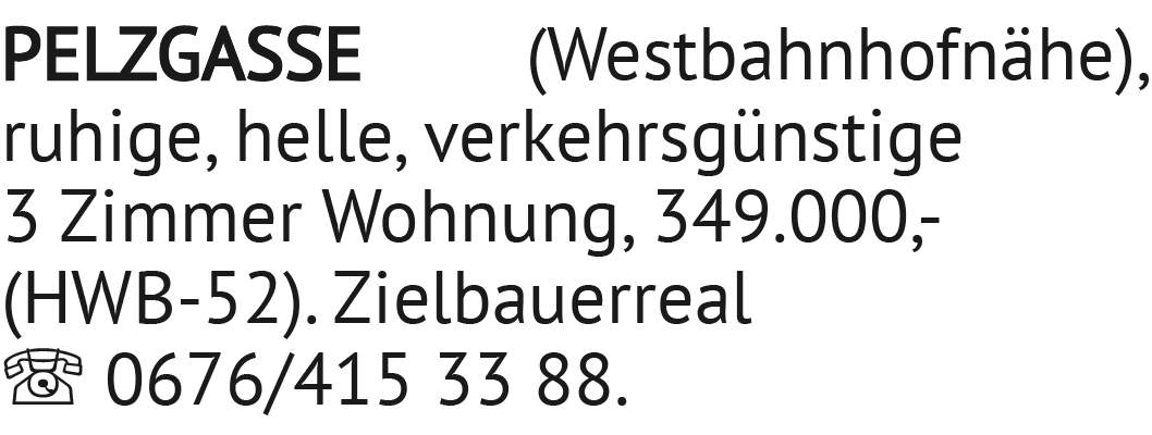 PELZGASSE (West bahn hof nä he),